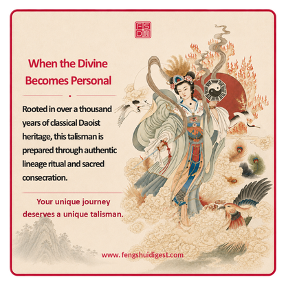 Authentic Daoist lineage 2027 Tai Sui prayer talisman for consecrated Fan Tai Sui remedy, annual protection, zodiac clash support, and personalized spiritual preparation.