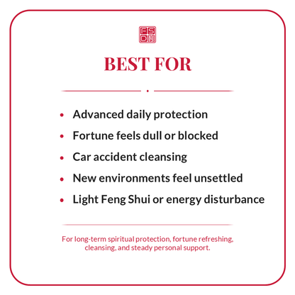 Daoist protection talisman for advanced daily protection, fortune refreshing, car accident cleansing, unsettled new environments, and light energy disturbance.