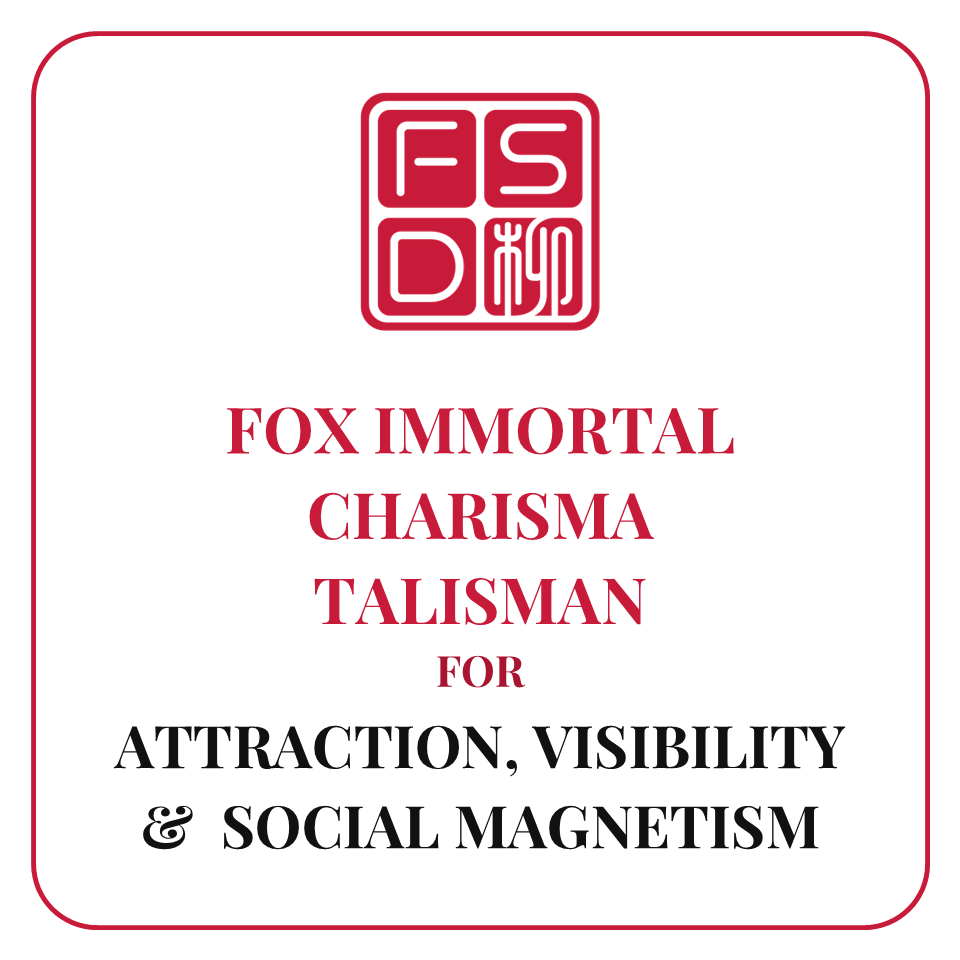 Custom consecrated Fox Immortal Charisma Talisman for attraction, visibility, social magnetism, audience appeal, likability, and recognition.