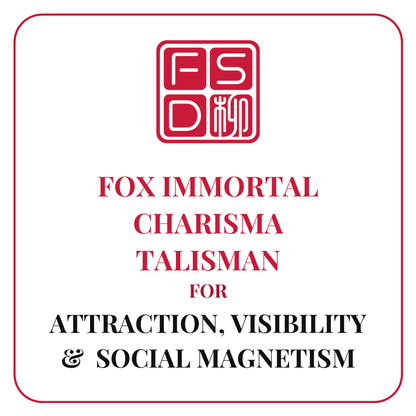 Custom consecrated Fox Immortal Charisma Talisman for attraction, visibility, social magnetism, audience appeal, likability, and recognition.