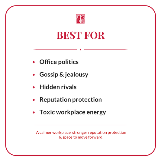 Office politics protection talisman best for gossip, jealousy, hidden rivals, reputation protection, toxic workplace pressure, and harmful workplace influence.