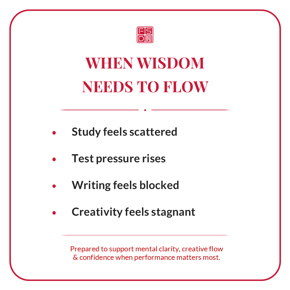Study luck talisman for exam pressure, scattered focus, writing blocks, creative stagnation, mental clarity, confidence, and academic success.